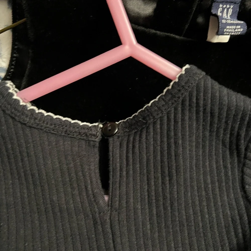 12 month Baby Girl Gap Black Holiday Fancy Dresses Black White Pink Lot of 2